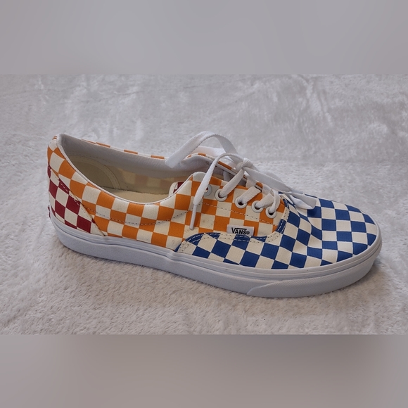 VANS Era Checkerboard Multi-color Skating Shoes Size 9.5M New - Picture 7 of 8